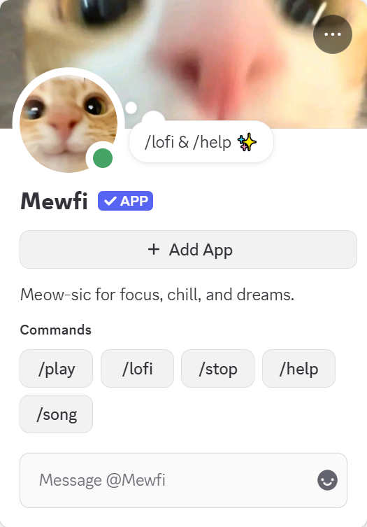 Custom bot profile card demo
